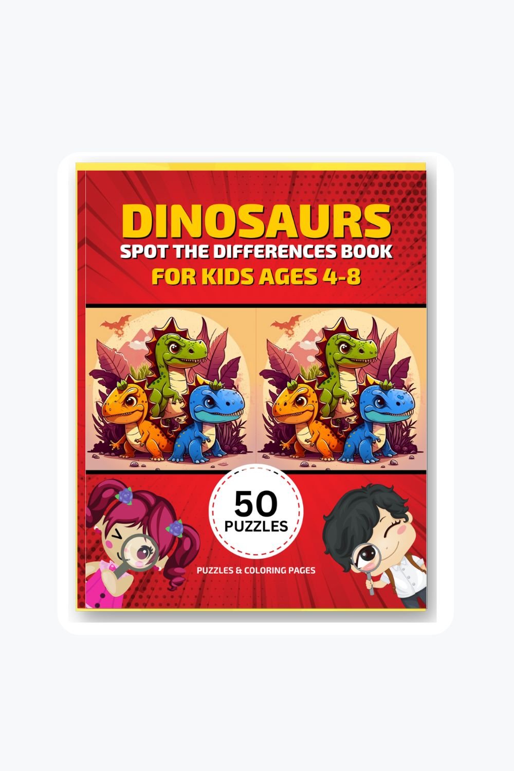 Dinosaur Spot the Difference 2 in 1 Book